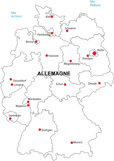 Carte de l'Allemagne