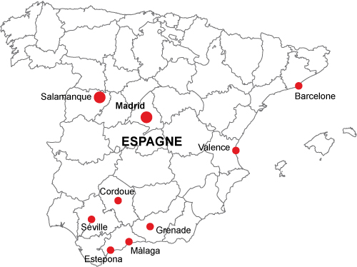 Carte de l'Espagne