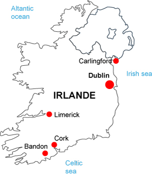 Carte de l'Irlande