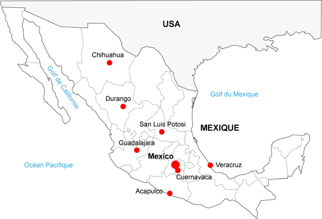 Carte du Mexique