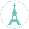icon Paris Eiffel tower