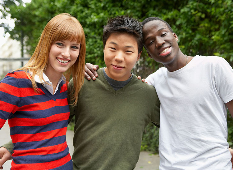 groupe d'étudiants étrangers