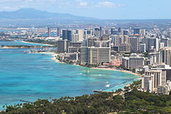 Vue sur Honolulu à Hawaii